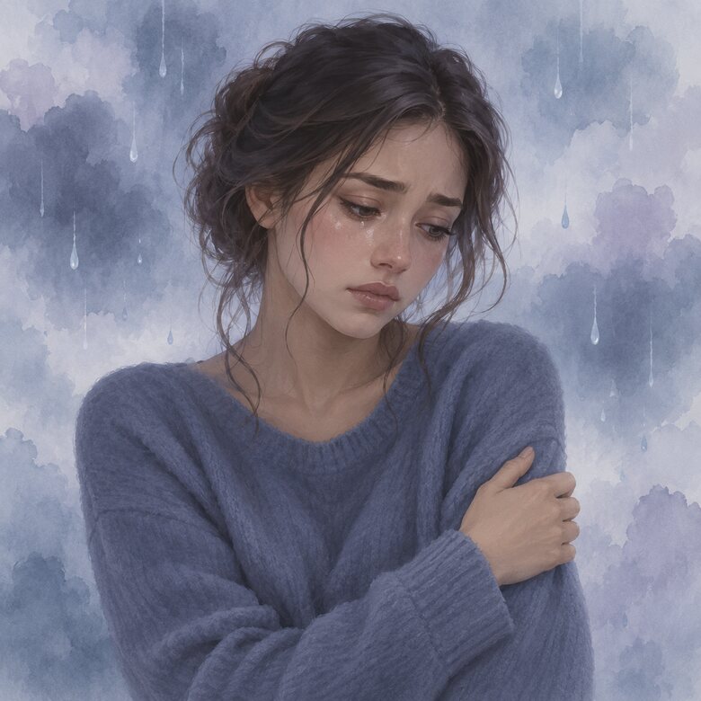 An illustration of sadness
